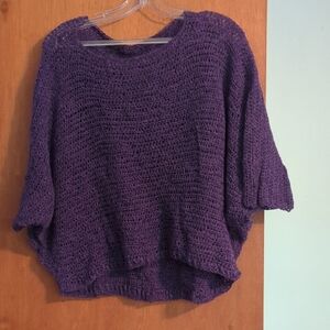 Elegant Purple Knit Sweater